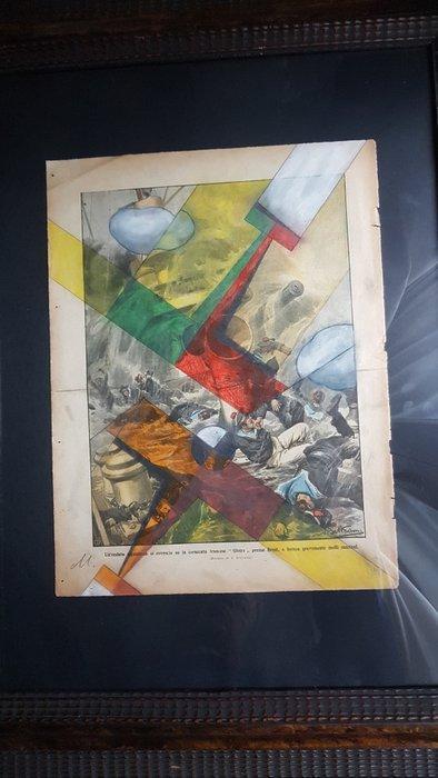 Michele Falanga (1865-1937) - Aeropittura futurista, Antiquités & Art, Art | Peinture | Moderne
