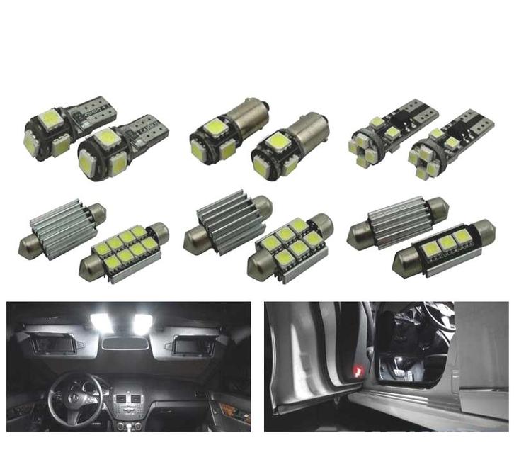 Kit 15 Ampoules Led Intérieur Pour Mercedes Classe C S205 Br, Auto-onderdelen, Verlichting, Verzenden