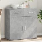 vidaXL Dressoir 79x38x80 cm bewerkt hout betongrijs, Huis en Inrichting, Verzenden, Nieuw