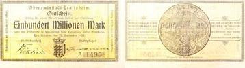 Duitsland 100 Millionen Mark Notgeld Crailsheim 1923 selten beschikbaar voor biedingen