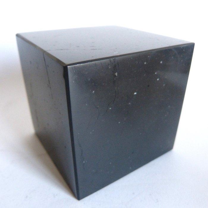 Exclusieve kubus van shungit - 7 x 7 x 7 cm- 836 g, Verzamelen, Mineralen en Fossielen