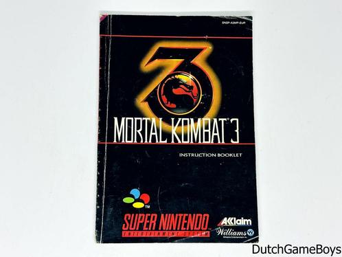 Super Nintendo / SNes - Mortal Kombat 3 - EUR - Manual, Games en Spelcomputers, Games | Nintendo NES, Gebruikt, Verzenden