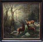 Franz Xaver von Pausinger (1839-1915) - Deer family in the, Antiek en Kunst
