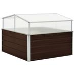 vidaXL Tuinkas 100x100x85 cm gegalvaniseerd staal bruin, Tuin en Terras, Verzenden, Nieuw