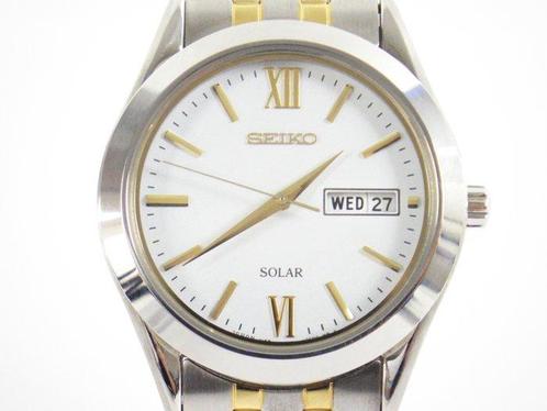 Seiko - SEIKO SBPX085 Spirit Day Date Stainless Steel Solar, Handtassen en Accessoires, Horloges | Antiek
