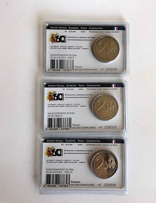 France. 2 Euro 2019 Astérix (3 coincards) (Sans Prix de, Postzegels en Munten, Munten | Europa | Euromunten