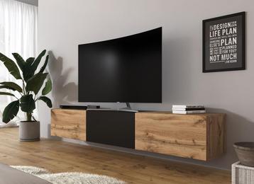 TV-Meubel zwart eiken 180 cm - TV kast beschikbaar voor biedingen
