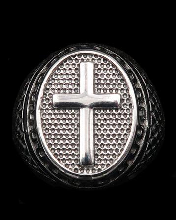 Chevalière Croix Protectrice – Force, Foi et Alignement
