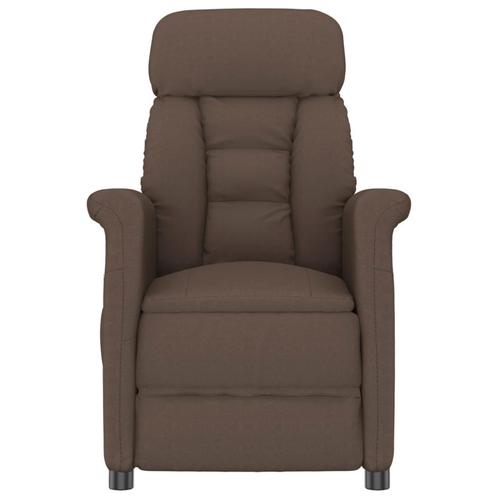 vidaXL Massagestoel in Bruine Microfiber, Huis en Inrichting, Stoelen, Nieuw, Verzenden