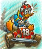 Joan Vizcarra - Donald Duck Driving a Go-Kart - Original, Nieuw