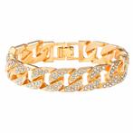 Fako Bijoux - Iced Out Cuban Link Armband Zirkonia - 20cm -, Handtassen en Accessoires, Verzenden, Nieuw