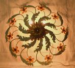 Lamp - gebeitstouw, kristallen - Vintage plafonnière