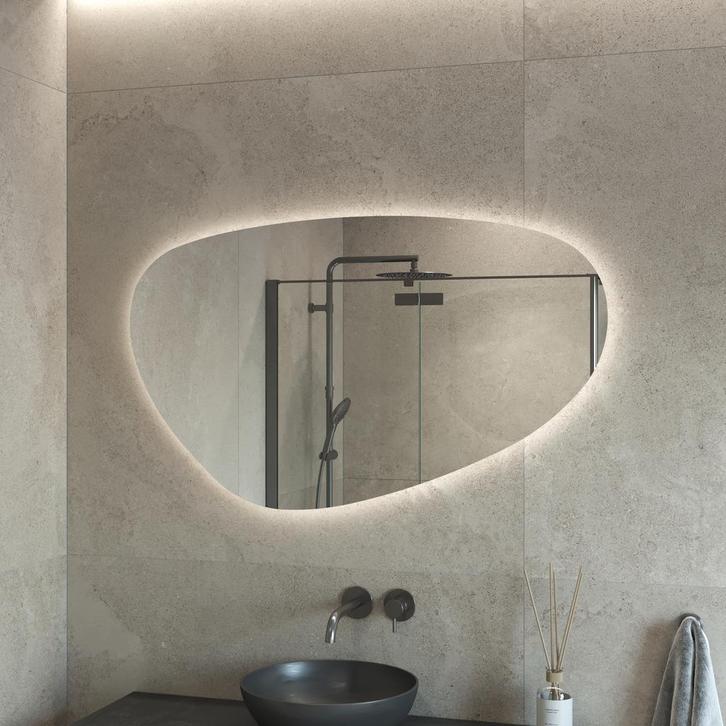 Spiegel BWS Archa Organisch LED Verlichting (ALLE MATEN), Doe-het-zelf en Bouw, Sanitair, Bad, Nieuw, Ophalen of Verzenden