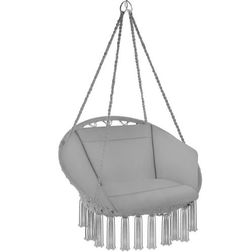 tectake Hangstoel Grazia - grijs, Tuin en Terras, Overige Tuin en Terras, Verzenden