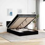 vidaXL Bed met matras 140x190 cm stof zwart, Huis en Inrichting, Slaapkamer | Bedden, Verzenden, Nieuw