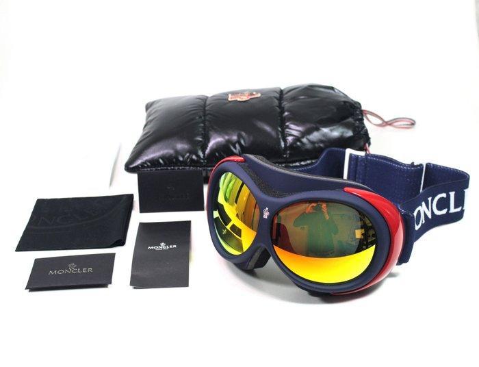 Moncler - Skibrille / Sonnenbrille ML0130 92C - blau, rot,, Handtassen en Accessoires, Zonnebrillen en Brillen | Dames