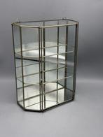 Vitrinekast - Glas, Metaal - vitrinekast met spiegel, Antiek en Kunst