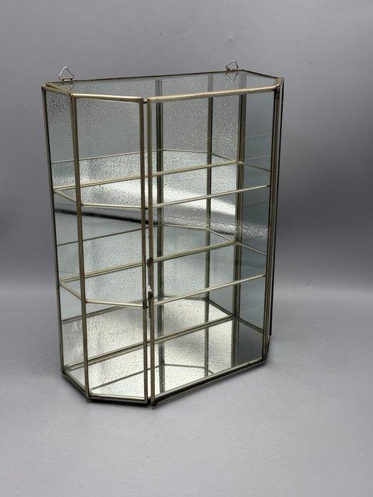 Vitrinekast - Glas, Metaal - vitrinekast met spiegel, Antiek en Kunst, Curiosa en Brocante