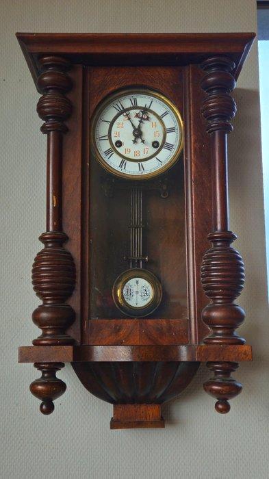 Wandklok - Keinzle - Hout, Messing, Glas - 1920-1930, Antiek en Kunst, Antiek | Klokken