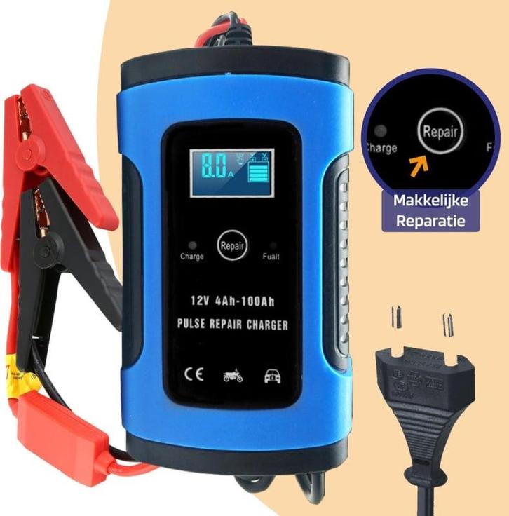 Accu druppel lader druppellader auto acculader 12V + LCD dis, Auto diversen, Auto-accessoires, Nieuw, Verzenden