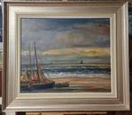 Prosper D Roover (1899-1974) - Zeilschepen op het strand