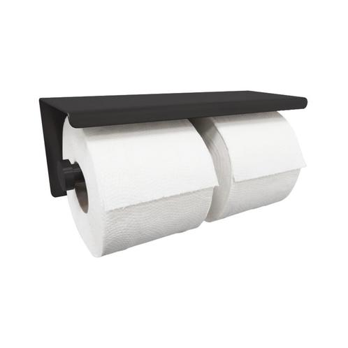Toiletrolhouder Wiesbaden Dubbel Met Plateau Legplankje Mat, Doe-het-zelf en Bouw, Sanitair, Bad, Nieuw, Ophalen of Verzenden