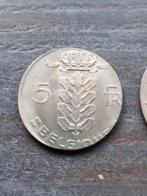België. Boudewijn I. 2x 5 frank 1974 1975 misslag geslagen