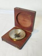 Kompas - Hout, Messing - marine ancienne de navigation -