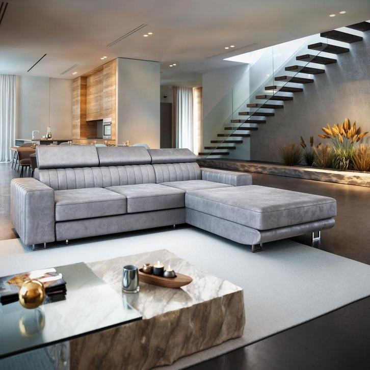 Slaapzetel met opbergruimte Nero | L hoekzetel | U zetel, Huis en Inrichting, Zetels | Complete zithoeken, Nieuw, Verzenden