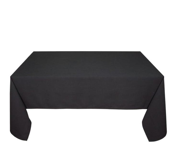 Nappe de Table Black Noir 178x366cm - Treb SP, Huis en Inrichting, Keuken | Textiel, Overige kleuren, Nieuw, Verzenden