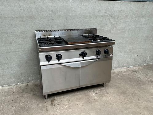Bertos gasfornuis voorzien van doorkookplaat, Zakelijke goederen, Horeca | Keukenapparatuur, Gebruikt, Fornuis, Frituur en Grillen