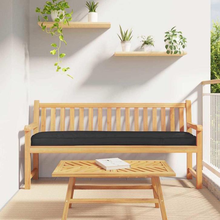 vidaXL Pallet Kussen Set 2 pcs Zwart 200 x 40 x 8 cm Oxford, Maison & Meubles, Accessoires pour la Maison | Coussins, Envoi