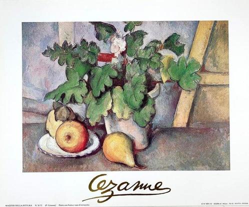 Paul Cézanne (1839-1906) - Flowers and Pears - Artprint - 24, Antiek en Kunst, Kunst | Tekeningen en Fotografie