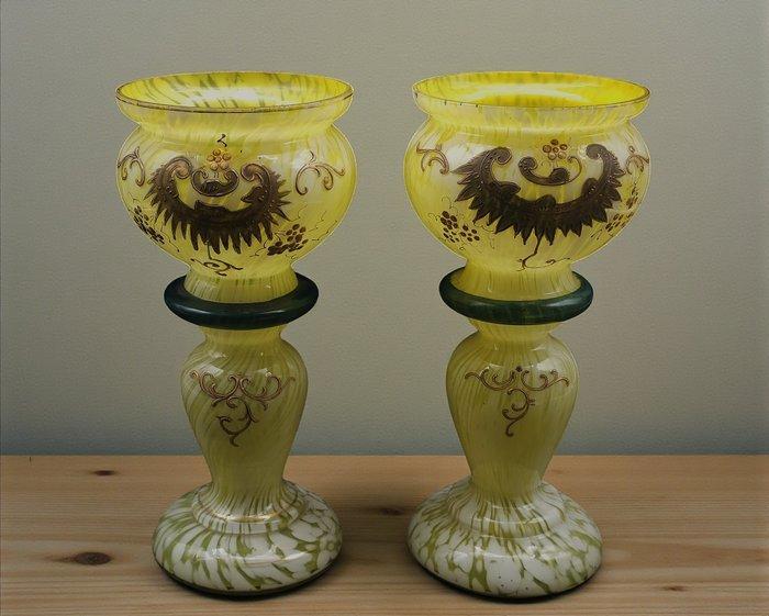 Vetreria boemia - Vaas (2) - Glas, Antiquités & Art, Antiquités | Verre & Cristal