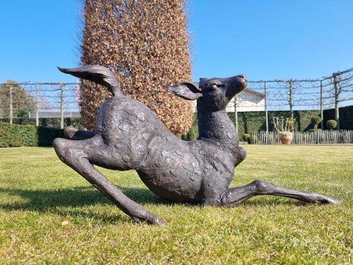 sculptuur, Levensecht hert - 38 cm - Brons, Antiek en Kunst, Curiosa en Brocante