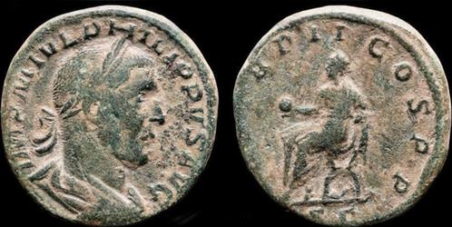 244-249ad Roman Philip I Ae sestertius emperor seated lef..., Postzegels en Munten, Munten en Bankbiljetten | Verzamelingen, Verzenden