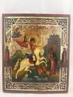 Icoon - Joris de Drakendoder - Hout, Antiek en Kunst