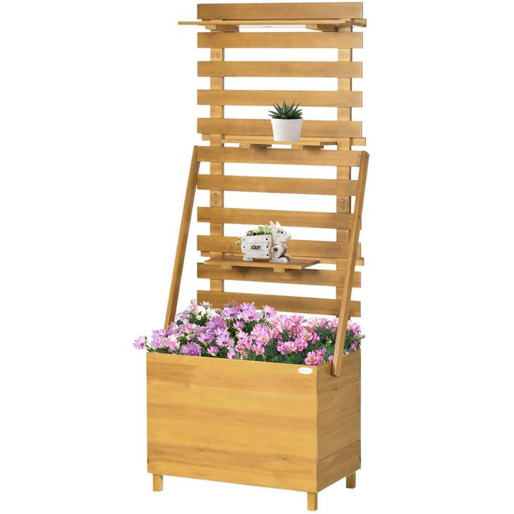 Klimrek - Tuinbak - Houten - Bruin, Tuin en Terras, Bloembakken en Plantenbakken, Nieuw, Ophalen of Verzenden