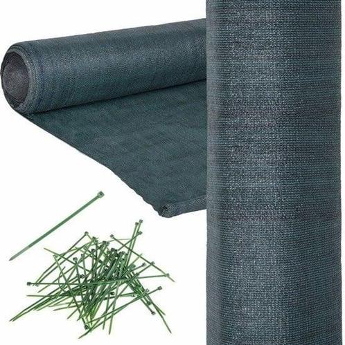 Duurzaam Schaduwnet Rol - 1,5x50 m - Groen - UV- en Windb..., Tuin en Terras, Schaduwdoeken, Nieuw, Ophalen of Verzenden