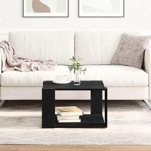 vidaXL Salontafel Zwart Eiken 85x55x31 cm Bewerkt Hout, Huis en Inrichting, Tafels | Salontafels, Nieuw, Verzenden