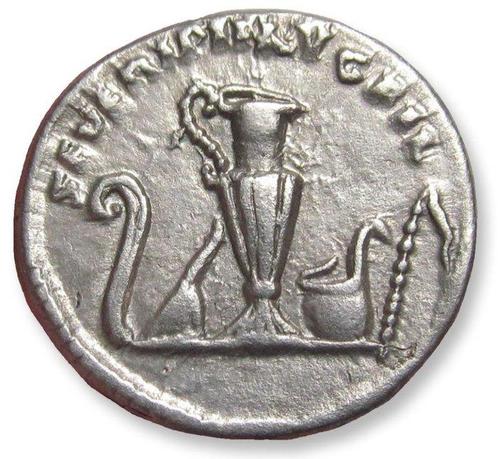 Romeinse Rijk. Geta as Caesar (AD 198-209). Denarius, Postzegels en Munten, Munten | Europa | Niet-Euromunten