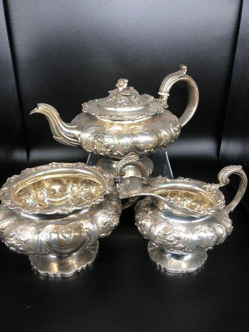 Service à thé (1) - Argent 925 - Angleterre - Début du XIXe, Antiek en Kunst, Antiek | Zilver en Goud
