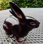 sculptuur, Konijn - 13 cm - Gepatineerd brons