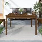 vidaXL Table de jardin marron miel 121x82,5x76 cm bois, Verzenden