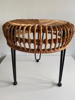 Kruk - Rattan, Metaal - Vintage Rotan Kruk