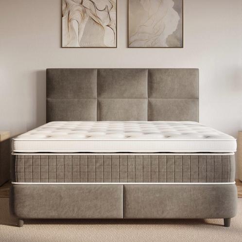 Opbergboxspring Verdo Taupe, Huis en Inrichting, Slaapkamer | Beddengoed