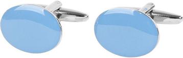 Manchetknoop Licht Blauw Ovaal NR100 maat  Heren beschikbaar voor biedingen