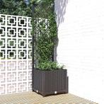 vidaXL Plantenbak met trellis zwart 40x40x136 cm PP, Verzenden, Nieuw