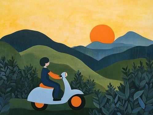 The RodriGuez (R&G) - Ruta al Atardecer - XXL - NO Reserve, Antiek en Kunst, Kunst | Schilderijen | Modern