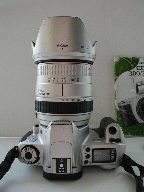 Canon EOS 300 + EF Sigma 28-200mm Appareil photo reflex, Audio, Tv en Foto, Fotocamera's Analoog